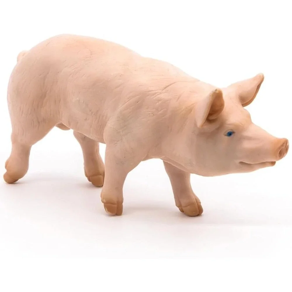 Boar Pig Figure - Hand‎ Painted & Collectible Farm Animal Toy Figurine - Papo